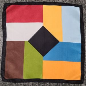 *SOLD*Dumont 100% Silk Made In Italy Handkerchief Pocket Square Scarf Multicolor